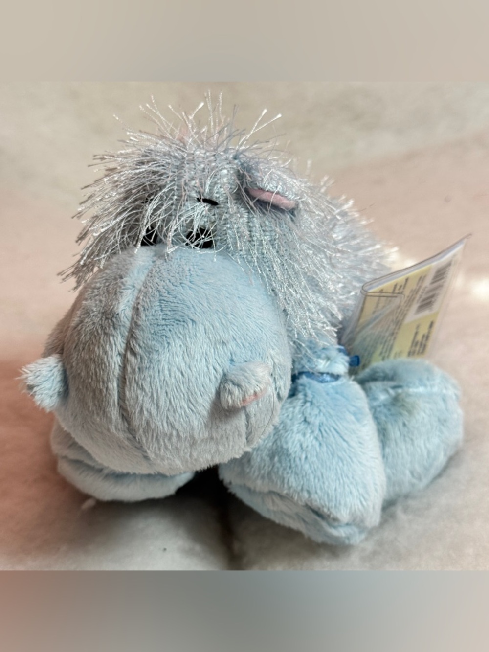 Webkinz Ganz Retired Light Blue Hippo Stuffed Animal Plush Toy Unused Tag HM009